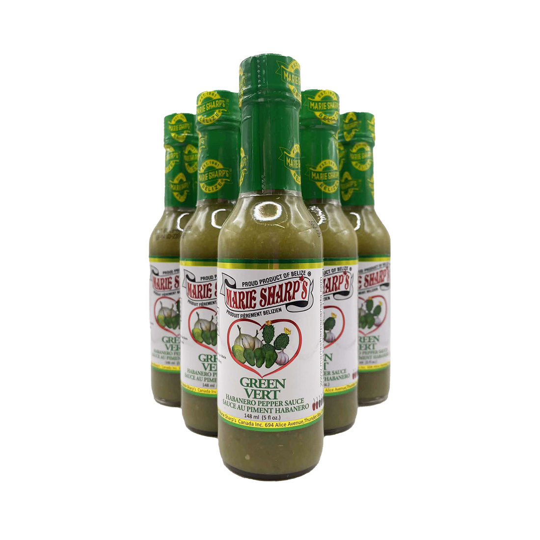 Marie Sharp's Green Habanero - 100% Natural Nopal Cactus Hot Sauce Marie Sharp's Green Habanero - 100% Natural Nopal Cactus Hot Sauce